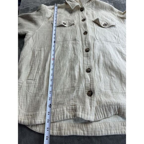 Madewell Waffleback Branner Cream Shirt Jacket XL - Picture 9 of 12